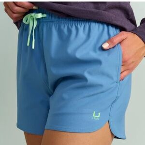 Huk Blue Volley Pursuit Athletic Shorts Lightweight Size Extra Small